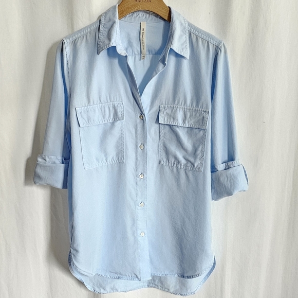 🇨🇦 Aritzia Group By Babaton Light Blue Utility Shirt - Picture 6 of 16